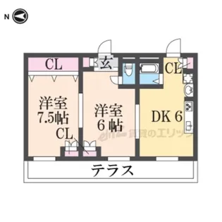 ランドヒルパート?【1階】の間取り