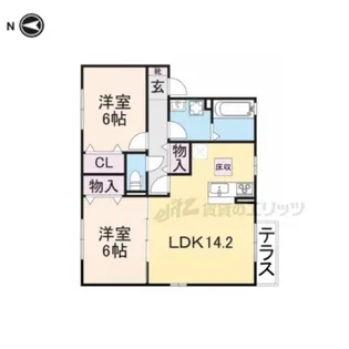 ビエナコート【1階】の間取り