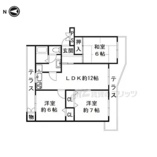 南円明寺ヶ丘団地16棟【101号室】の間取り