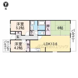 タラ生駒?【1階】の間取り