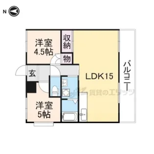 ファミール葛本【5階】の間取り