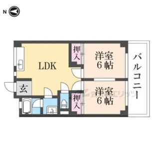 ロイヤルハイツ橿原【301号室】の間取り