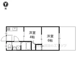 ハイツ竹上【2-E号室】の間取り