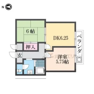 シャンテ渡辺【2階】の間取り