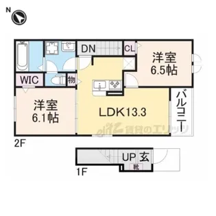 TortueB【2階】の間取り