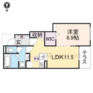 ベルプロムナード湖南?【1階】の間取り