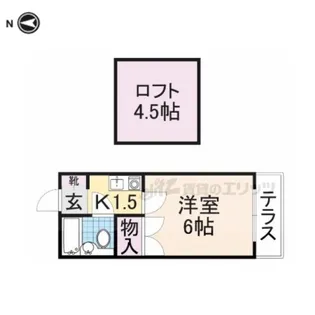 ヨーロピアン石川【108号室】の間取り