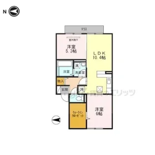 D-room美田【1階】の間取り