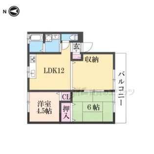セゾン大軽【2階】の間取り