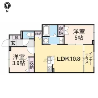 パラシオ久御山【101号室】の間取り