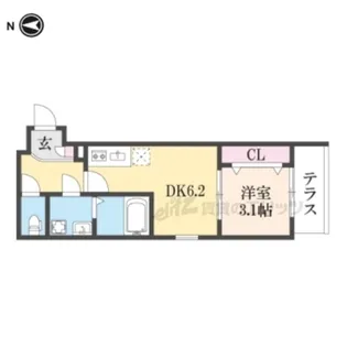 ジーメゾン御殿山【1階】の間取り