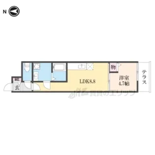 クレアール芝辻町【107号室】の間取り