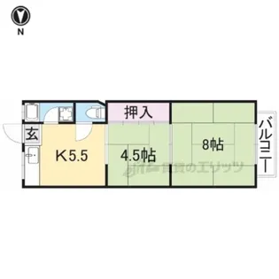 グリーンハイツオオタヤ【2階】の間取り