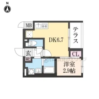 ソルテラスTHE KYOTO東寺【1階】の間取り