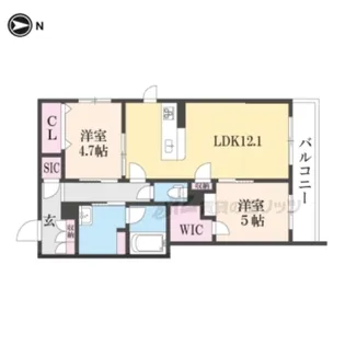 ShaMaison リバーヒルズ【202号室】の間取り