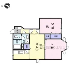 ル・プレンシュルA【1階】の間取り