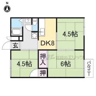 ハイツ福田【2階】の間取り