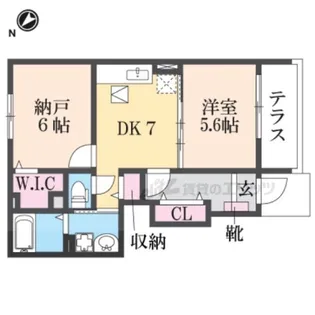 グリシーヌ アビテ【105号室】の間取り