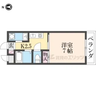 サニーウェル新石切【2階】の間取り