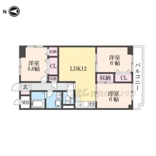 セピア辻井横小路【6階】の間取り
