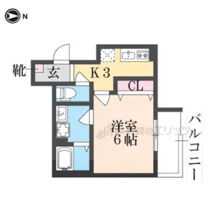 ALEGRIA東花園【3階】の間取り