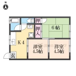 マンション甘樫【102号室】の間取り