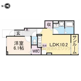 ベルソレイユ?【1階】の間取り