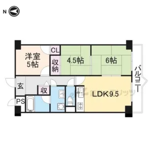 メゾンプランシェール【3階】の間取り