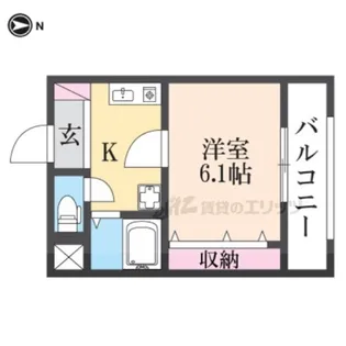 1Kの間取り画像