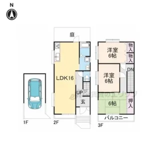 奈良県大和郡山市矢田町【一戸建】の間取り