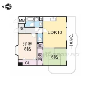 フローリッシュ北田【2階】の間取り