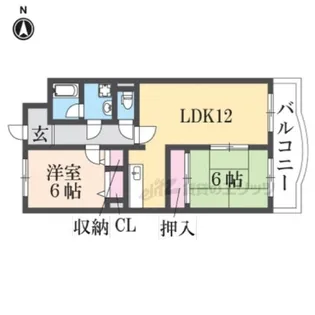 フローリッシュ北田【2階】の間取り