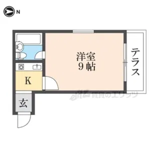 エクステリア法隆寺【103号室】の間取り