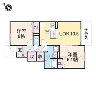 アルカディア【1階】の間取り