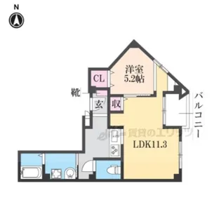 アーカンシェル東寝屋川【4階】の間取り