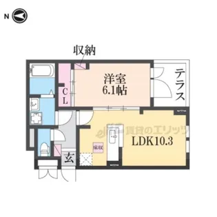 ヴァレンティア若江本町【1階】の間取り