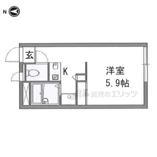 1Kの間取り画像
