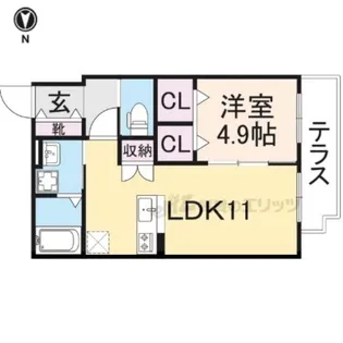 ドムスウエスト【1階】の間取り