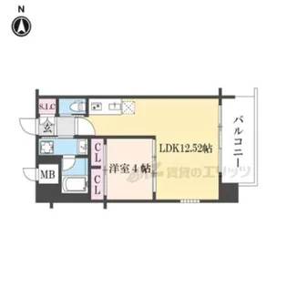 プレジオ八戸ノ里【4階】の間取り