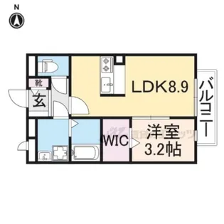 グレイス奥林A【205号室】の間取り