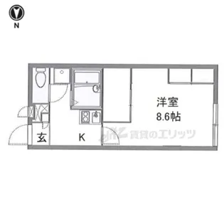 レオパレス瓢箪山【1階】の間取り