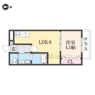 ESCALA四條畷【1階】の間取り
