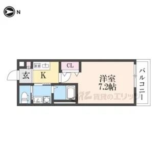 ESCALA四條畷【3階】の間取り