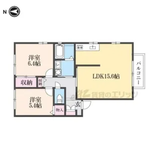 リバーパークス【1階】の間取り