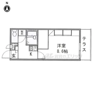 レオパレスIB【1階】の間取り