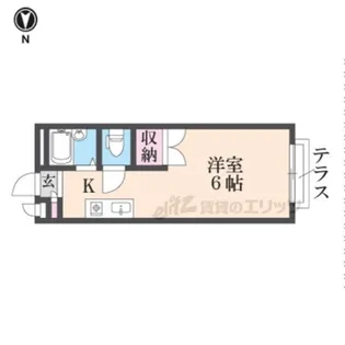 エステートピアナカタA棟【202号室】の間取り