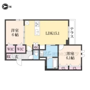 恵敬院北山【102号室】の間取り
