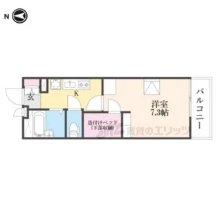 レオパレスきずり【3階】の間取り