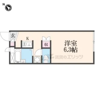 レオパレス菱屋西【205号室】の間取り