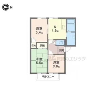 パストラル【2階】の間取り